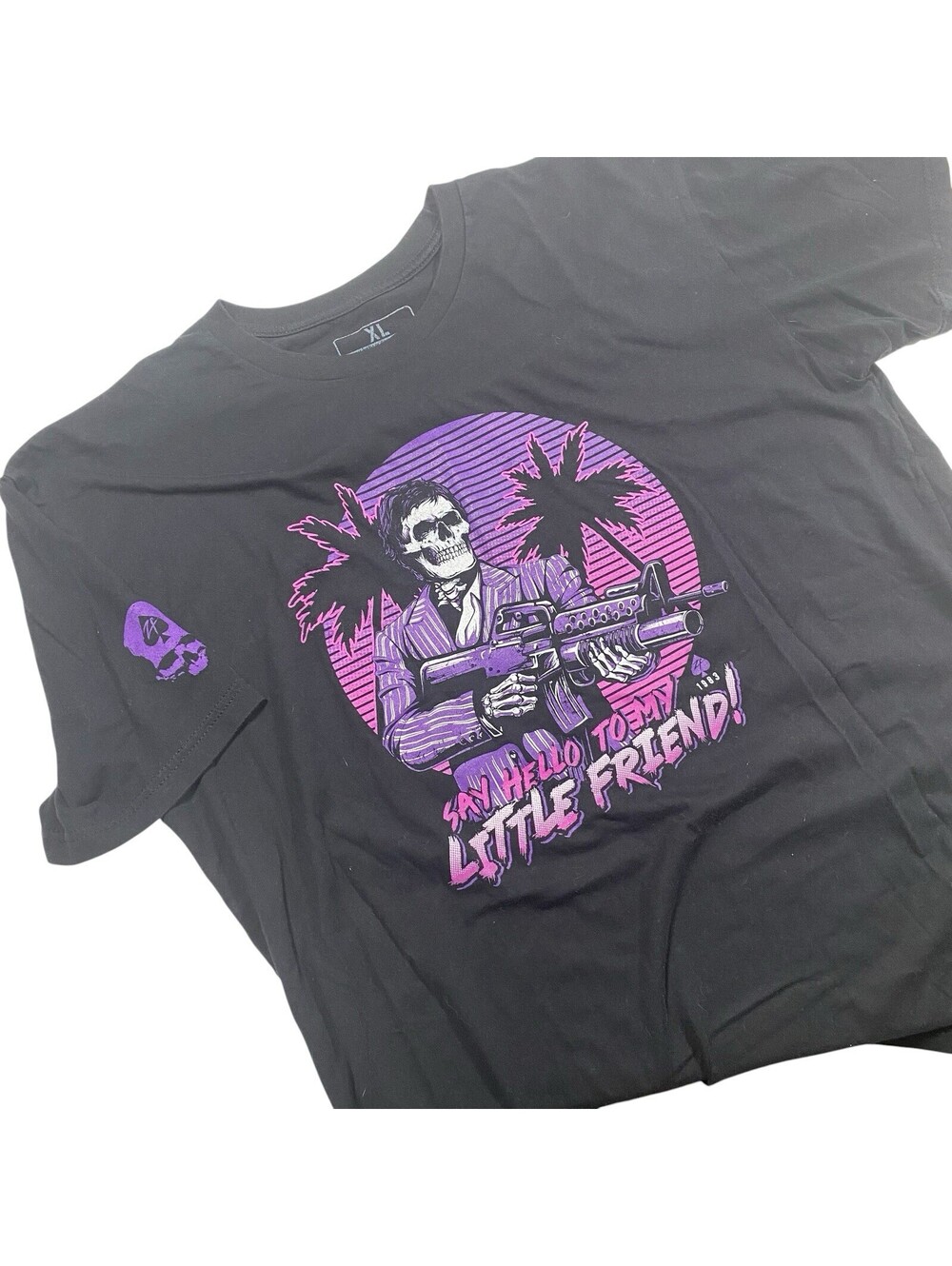 Zero Foxtrot Say Hello To My Little Friend Graphic T-Shirt XL